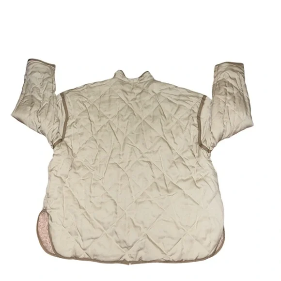 NEW BLANK NYC Reversible Quilted Puffy Cream/Pink Floral Print Button-up Jacket - Picture 13 of 13